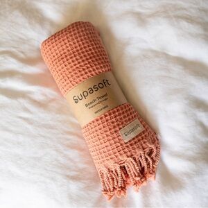 Supasoft Waffle Beach Towel - Coral